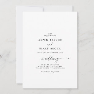 Convites Casamento de Hospedagem de Casais Casuais de Scrip