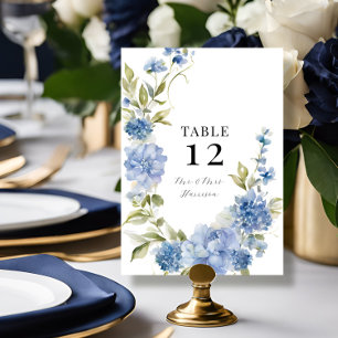 Convites Casamento de Hydrangea Azul Floral Primavera de Ve