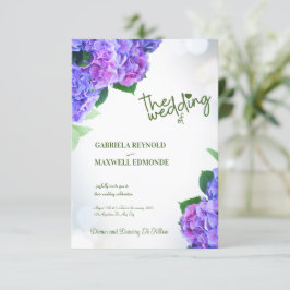 Convites Casamento de Hydrangea Púrpura