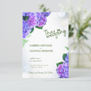 Convites Casamento de Hydrangea Púrpura
