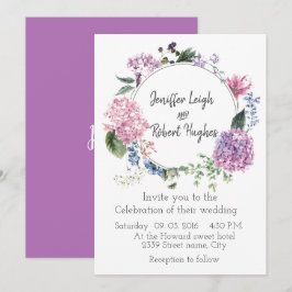 Convites Casamento de Hydrangea ultra violeta