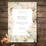 Convites Casamento de Hydrangeas Neutrais Românticas<br><div class="desc">Capturar a essência do romance eterno com nosso belo casamento, tudo em um convite. Feito em creme envelhecido, este convite apresenta delicada cor d'água hydrangea floresce em tons suaves de creme e bege, acentuado por toques de rosa-pincel, marrom, verde-macio e azul. Os buquês dispersos criam uma atmosfera romântica e etérea,...</div>