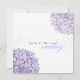 Convites Casamento de Hydrangeas Roxo da lavanda
