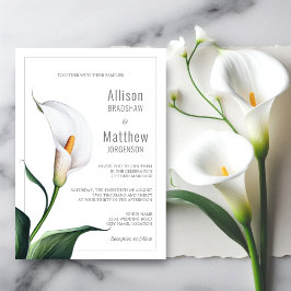 Convites Casamento de Ilegante Ivory White Calla Lily