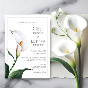 Convites Casamento de Ilegante Ivory White Calla Lily