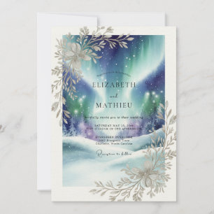 Convites Casamento de Indigo Aurora Inverno Eucalipto