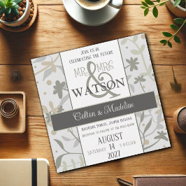 Convites Casamento de Inspirividade Moderna Elegante de Spr