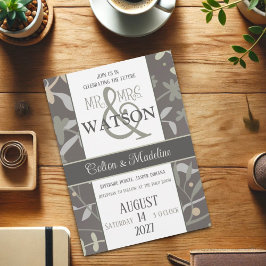 Convites Casamento de Inspirividade Moderna Elegante de Spr