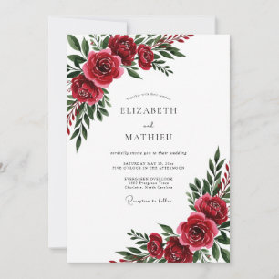 Convites Casamento de Inverno Azul Naval Brilhante