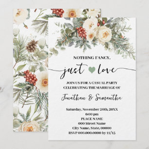 Convites Casamento de Inverno Branco Nada Chique Só Amor 