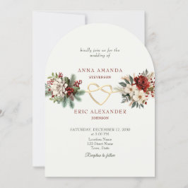 Convites Casamento de Inverno com Floral Rústico
