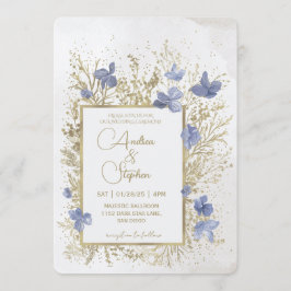 Convites Casamento de Inverno com Folhagem Invernal Elegant