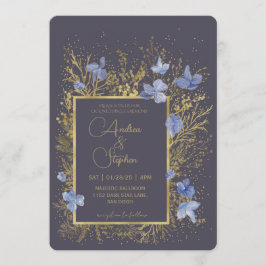 Convites Casamento de Inverno com Folhagem Invernal Elegant