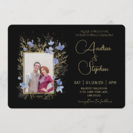 Convites Casamento de Inverno com Folhagem Invernal Elegant