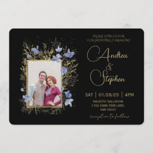 Convites Casamento de Inverno com Folhagem Invernal Elegant