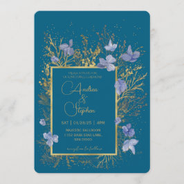 Convites Casamento de Inverno com Folhagem Invernal Elegant