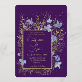 Convites Casamento de Inverno com Folhagem Invernal Elegant