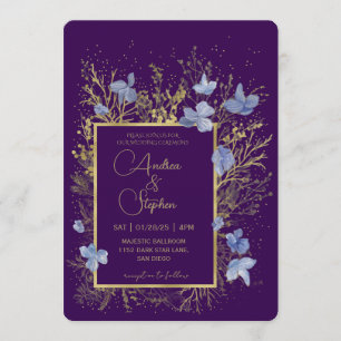 Convites Casamento de Inverno com Folhagem Invernal Elegant