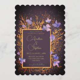 Convites Casamento de Inverno com Folhagem Invernal Elegant