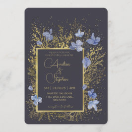 Convites Casamento de Inverno com Folhagem Invernal Elegant