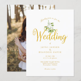 Convites Casamento de Inverno com Foto de Visgo em Grafia D