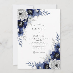 Convites Casamento de Inverno com Geada Naval