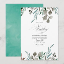 Casamento de Inverno com Vegetação Rústica em Aqua