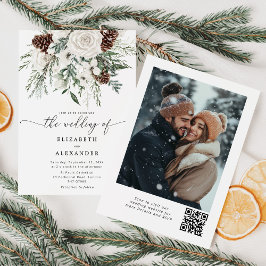 Convites Casamento de inverno elegante perene