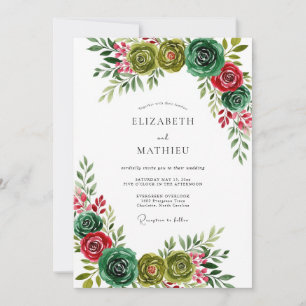 Convites Casamento de Inverno em Veludo Verde Caçador