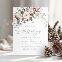 Casamento de Inverno Festivo Floral Elegante