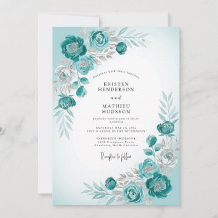 Convites Casamento de Inverno Gélido Azul