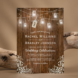 Convites Casamento de Inverno Jarra de Bebê Respiração Rúst