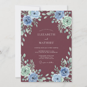 Convites Casamento de Inverno Majestoso Marrom