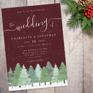 Convites Casamento de Inverno Moderno em Tons de Madeira co