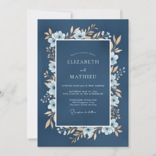 Convites Casamento de Inverno Naval Congelado