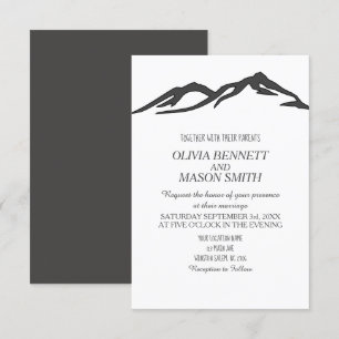 Convites Casamento de Inverno no País das Montanhas Rochosa