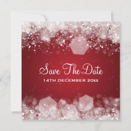 Convites Casamento de Inverno Noite Espelhante Vermelha