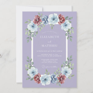 Convites Casamento de Inverno Pitoresco com Lavanda