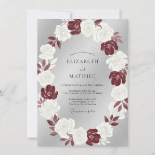 Convites Casamento de Inverno Prateado e Temperamental