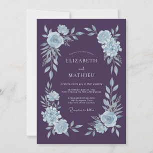 Convites Casamento de Inverno Sedutor Deep Purple