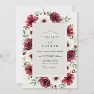 Convites Casamento de Inverno Sedutor em Borgonha