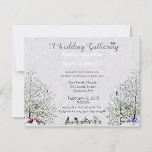 Convites Casamento de Inverno-Tema Natureza: