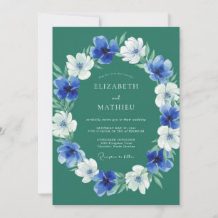 Convites Casamento de Inverno Verde Esmeralda Luxuriante
