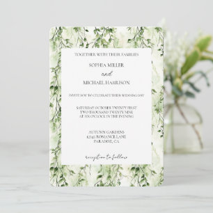 Convites Casamento de Ivy Verde Tropical