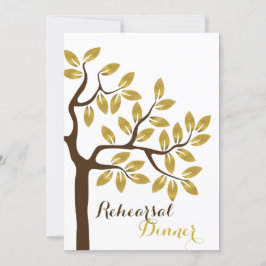 Convites Casamento de janto de ensaio moderno em folha de o