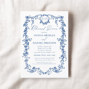 Convites Casamento de Janto do ensaio azul vitoriano francê