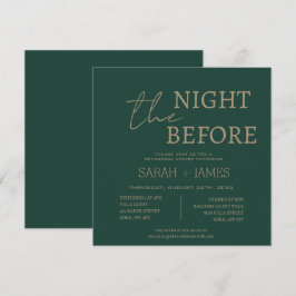 Convites Casamento de Janto Elegante Emerald Green