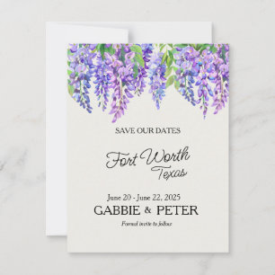 Convites Casamento de Jardim Botânico de Flores Roxas de Wi