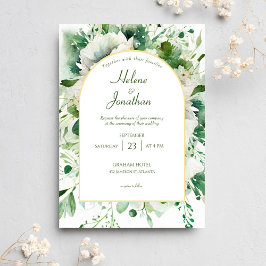Convites Casamento de Jardim Botânico Floral Elegante