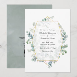 Convites Casamento de Jardim com Código QR de RSVP de Eucal